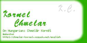 kornel chmelar business card